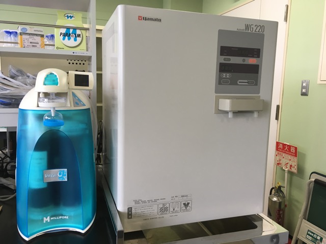 超純水製造装置 Millipore Direct-Q UV<br>純水製造装置 ヤマト科学 WG220