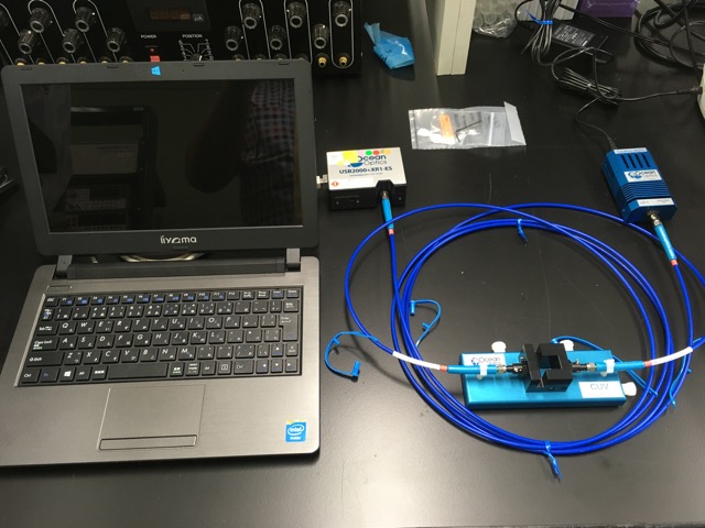 可視・紫外分光システム<br>Ocean Optics USB2000+XR1-ES他